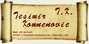 Tešimir Komnenović vizit kartica